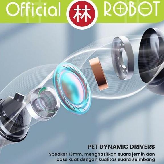 Robot Airbuds T30 PLUS TWS Wireless Earphone Original BT 5.3 New T30 Diskon