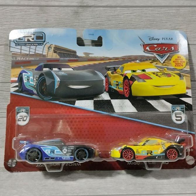 DISNEY PIXAR CARS DIECAST - JACKSON STORM GRC AND MIGUEL CAMINO GRC MDLS27