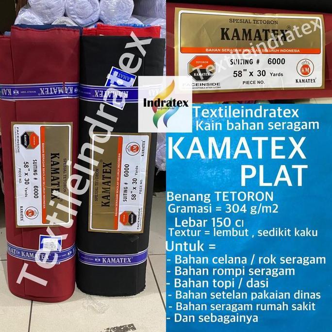 ( per 1 roll ) kain celana rok baju seragam KAMATEX PLAT rollan lebar 150 cm 27 meter bahan setelan 