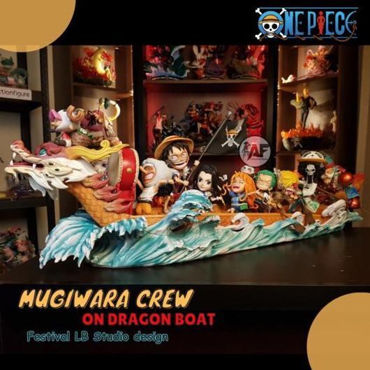 mainan - LIMITED ITEM  LARGE SIZE Statue Action Figure One Piece Mugiwara Crew on Dragon Boat Festiv