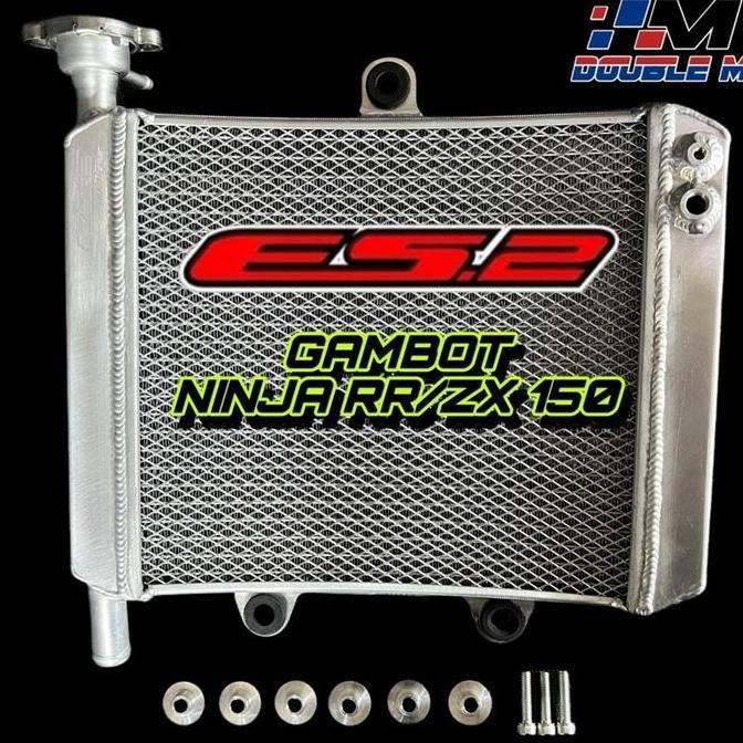 Radiator Aluminium Almu ES2 Gambot Curve Melengkung Kawasaki Ninja R SS RR ZX 150 not Bpro Qtt