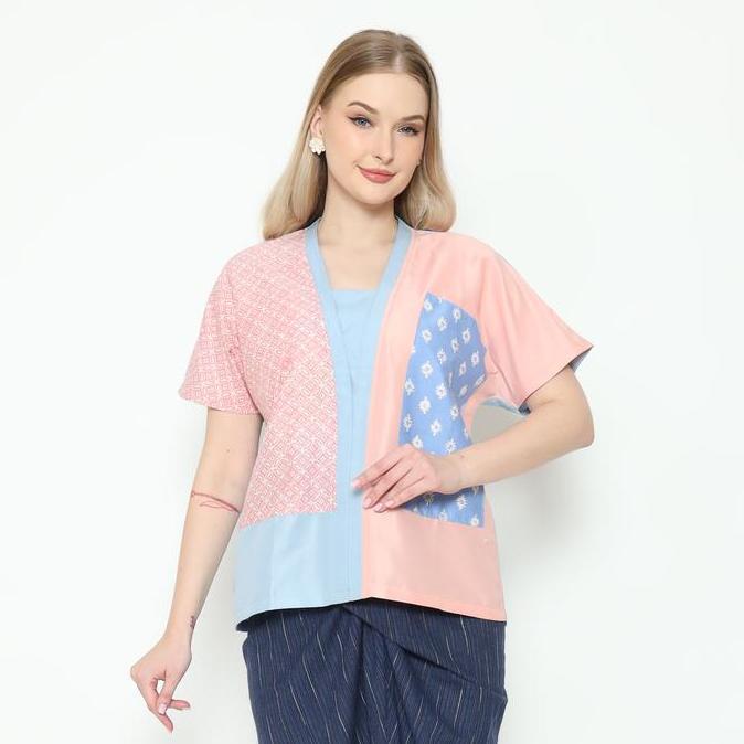 Blouse Batik Wanita - Atasan Batik - Bhatara Batik Ria Blouse - Lengan Pendek