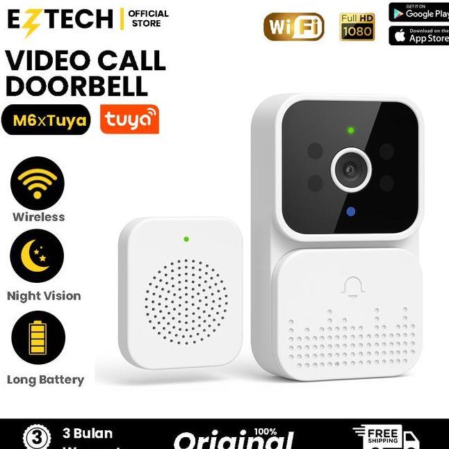 Bel Rumah Wireless Tuya Doorbell Kontrol Ponsel Bel Pintu Visual Wifi Tuya Smart Doorbell Camera Tuy