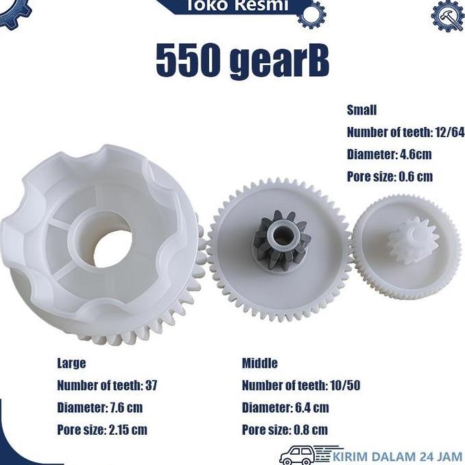 550B Gear Plastic Gearbox Mobil Aki Gear Girbox Girbok Mobil mainan Anak