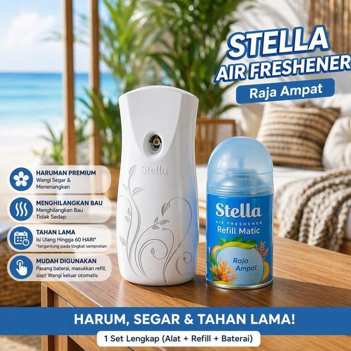 Stella Matic Set Alat + Refill Pengharum Ruangan Semprot Otomatis