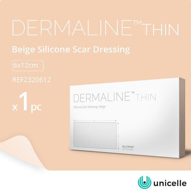 Wahibkelontong - Perawatan Keloid - Dermaline Thin - Silicone Scar Sheet - 6X12Cm/Pc