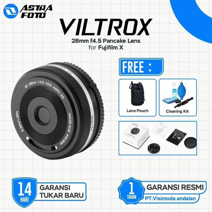 TERBARU - VILTROX 28mm f4.5 Pancake Lens for Fujifilm X Mount Lensa Kamera Garansi Resmi