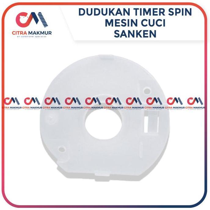 DUDUKAN TIMER SPIN SANKEN MESIN CUCI 2 TABUNG BAHAN PLASTIK PUTIH TEBAL BRAKET PENGERING DRAIN TW CM