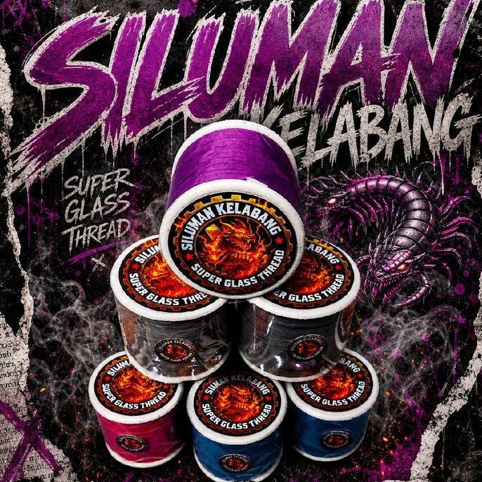 Benang Layangan Super Kaca Siluman Kelabang Anti Putus Tajam Kuat Benang Gelasan Adu Layangan
