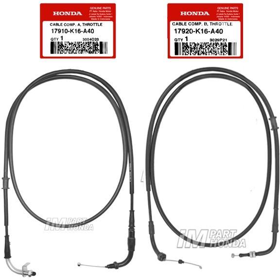 17910-K16-A40 17920-K16-A40 KABEL GAS A B ATAS BAWAH SCOOPY ESP K16 2015 - 2016
