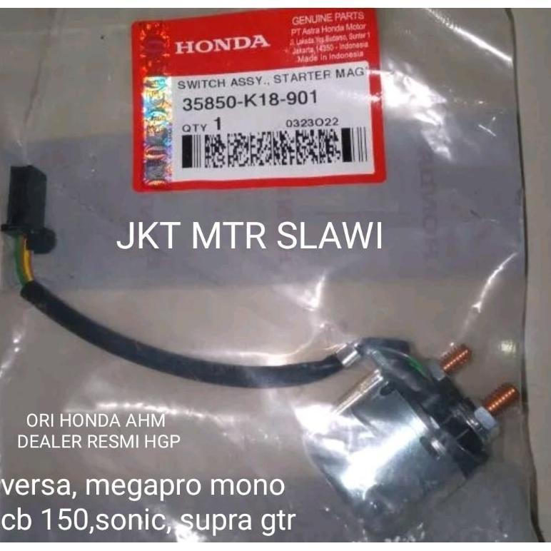 35850-K18-901 BENDIK STARTER, SWITCH STARTER,VERZA, MEGAPRO MONO, SONIC GTR CB 150 R LED ORI HONDA A