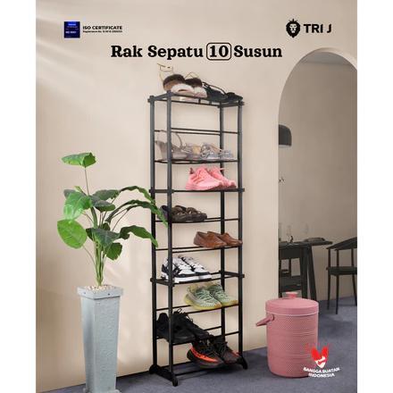 official amazing rak sepatu rak susun 10 tingkat rak tingkat serbaguna tri j