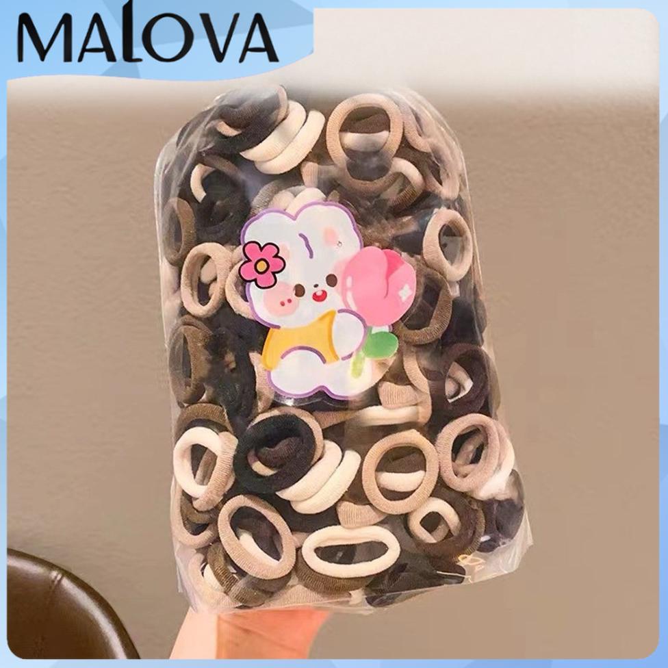 GARANSI Model Donat Mini Warna Warni Ikat Rambut Isi 200 Pcs Kunciran Rambut Anak Tali Rambut Elasti