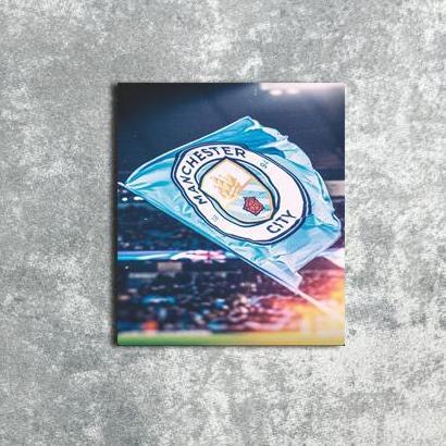 POSTER HIASAN DINDING BENDERA MAN CITY FB27