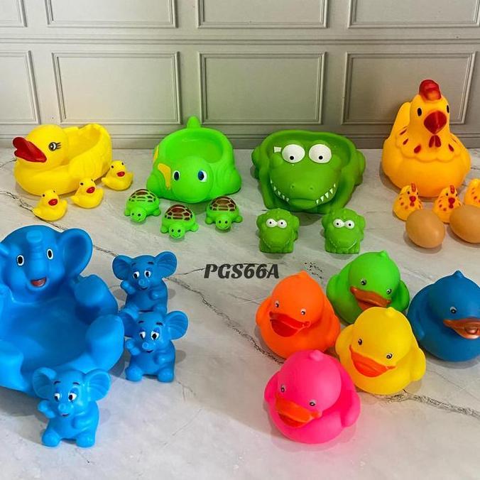 (Good) Mainan Bebek Beranak Mainan Bayi Bebek Bath Toys Karet Mandi Bebek Mainan Bebek Viral Mainan 