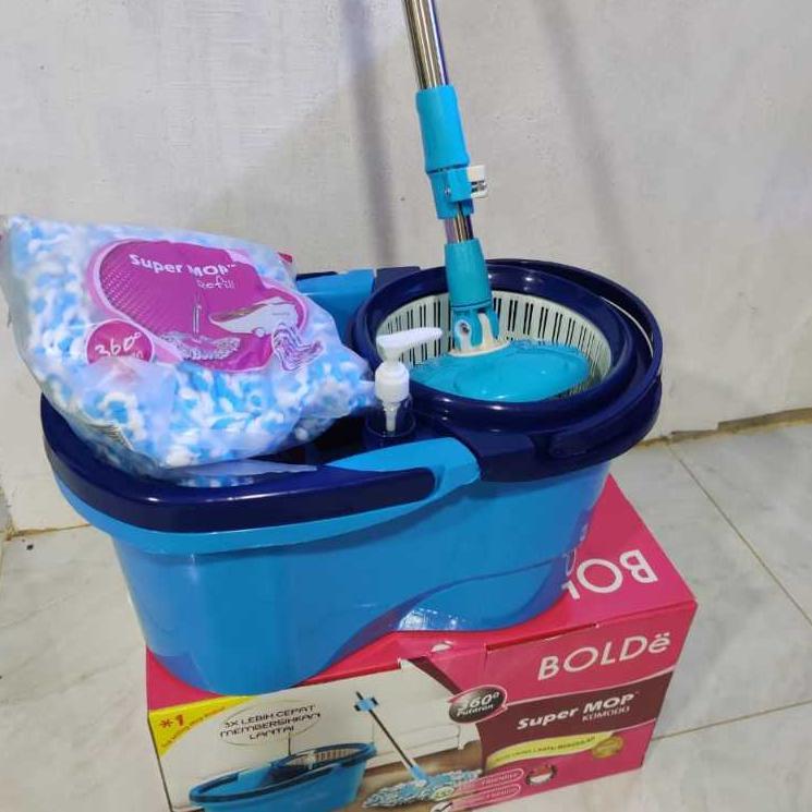 High Quality Bolde Alat Pel Lantai Putar Praktis Spin Mop Komodo Desain Baru 6 Liter Buruan Checkout