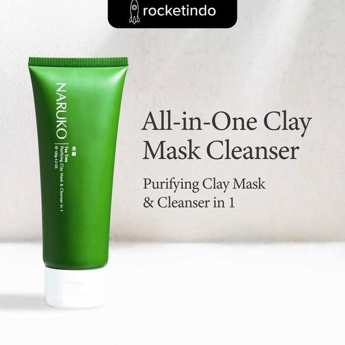 NARUKO | Tea Tree Purifying Clay Mask and Cleanser [Terbaik]