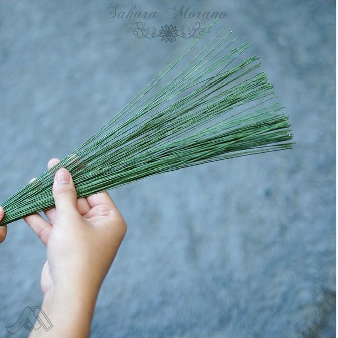 ikaarifatullistiana - [1 Pack 100 Pcs] Stick Bunga Kawat Tangkai Bunga Ranting Bunga StickBuketBunga