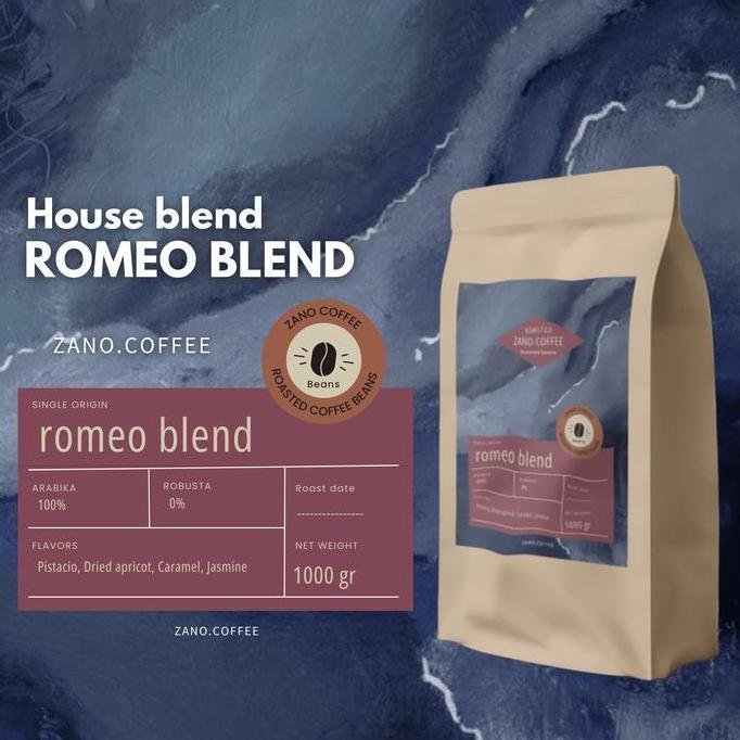 Romeo blend Arabika 100% roasted beans 1kg 500gr 200gr | biji kopi mateng | House blend