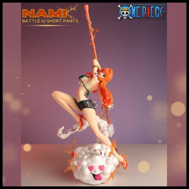 Statue Action Figure One Piece Nami Battle Thunder Iu & C2 Studio Design Recast Terbaru