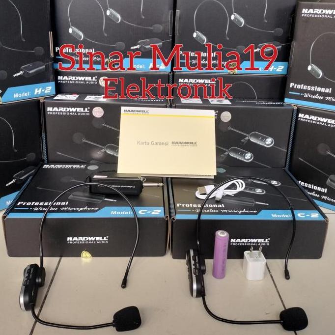 Mic Bando Wireless Hardwell H2 Original 2 Mic Headset Kualitas Terbaik [terbaik]