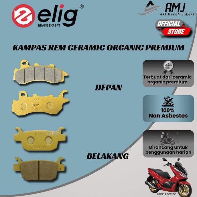 Elig Kampas Rem Depan Belakang Honda PCX 150 CBS EM164 - EM380