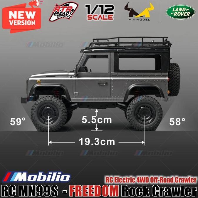 RC MN99s Freedom 1:12 Rock Crawler 4x4 Waterproof Full Propo Realistic [terbaik]