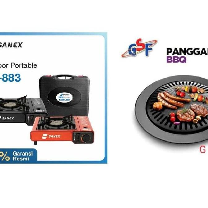 Paket Kompor gas Portable + BBQ Panggangan