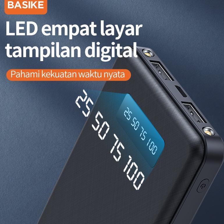 Hot Deals (Hot)Basike Powerbank Fast Charging 30000 20000Mah 10000Mah Dual Usb Mini Murah With Sente