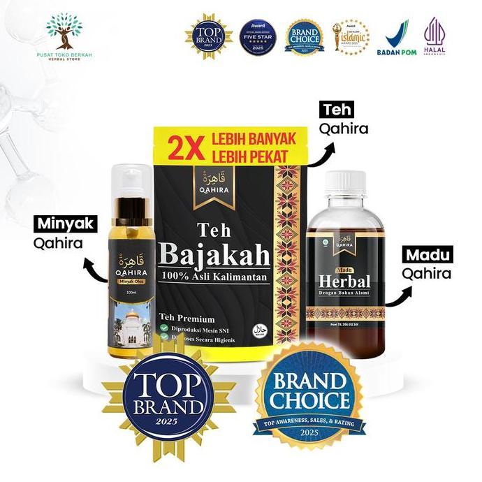 Paket Qahira - Suplemen Kesehatan Alami Meredakan Tiroid, Terbuat dari Komposisi Bajakah Asli Indone