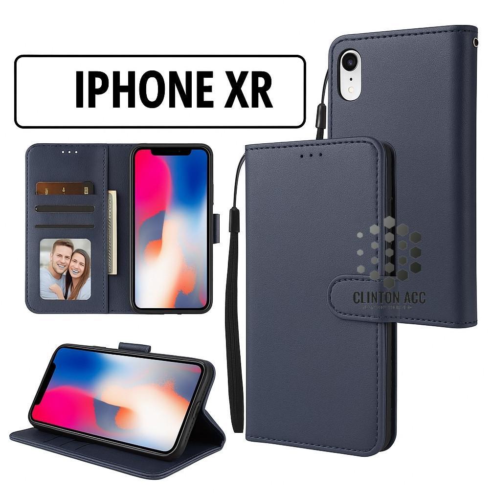 CUCI GUDANG CASE HP IPHONE XR FLIP WALLET LEATHER DOMPET KULIT SOFTCASE PREMIUM FLIP COVER SARUNG BU