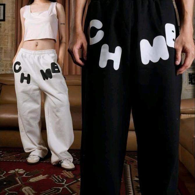 STYLE FASHION one set Hoodie Boxy & Sweatpants CHMB setelan Chamberdelavain Bahan Flacee Catoon GMS 