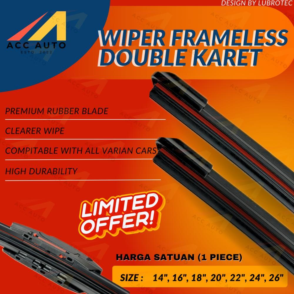 Hot Wiper Double Blade Premium Quality / Wiper Dual Karet / Wiper Double Karet  / Karet Kaca Silicon
