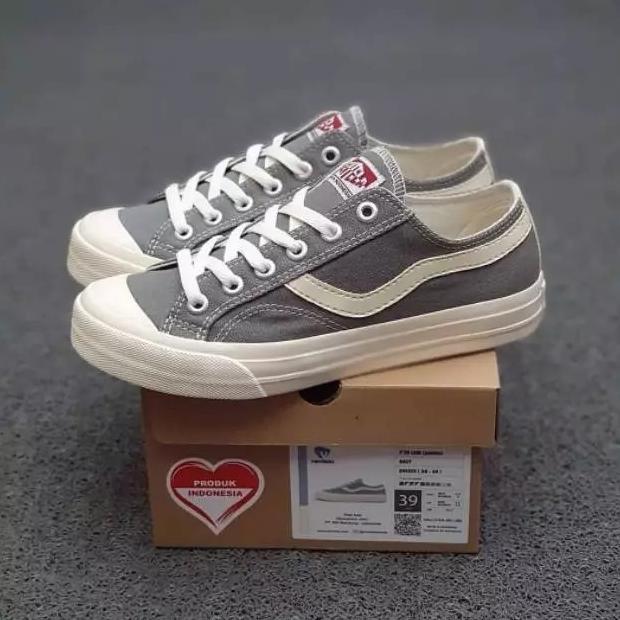 PROMO VENTELA PUBLIC GREY LOW SEPATU SNEAKERS SEKOLAH PRIA ORIGINAL (ABU ABU)