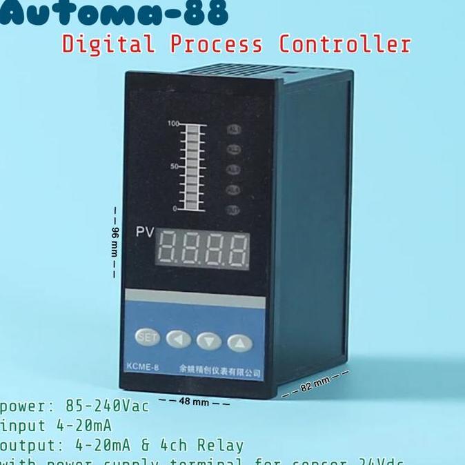 DIGITAL PROCESS CONTROLLER INPUT 4-20MA OUTPUT 4-20MA & 4CH RELAY AT88