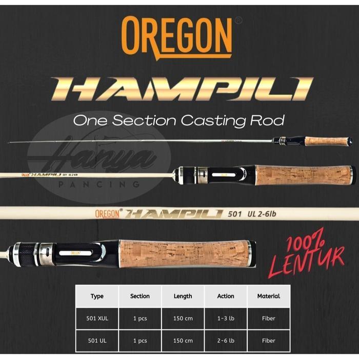 Joran Ultralight Oregon Hampili 150 cm XUL 1-3 LB dan UL 2-6 LB