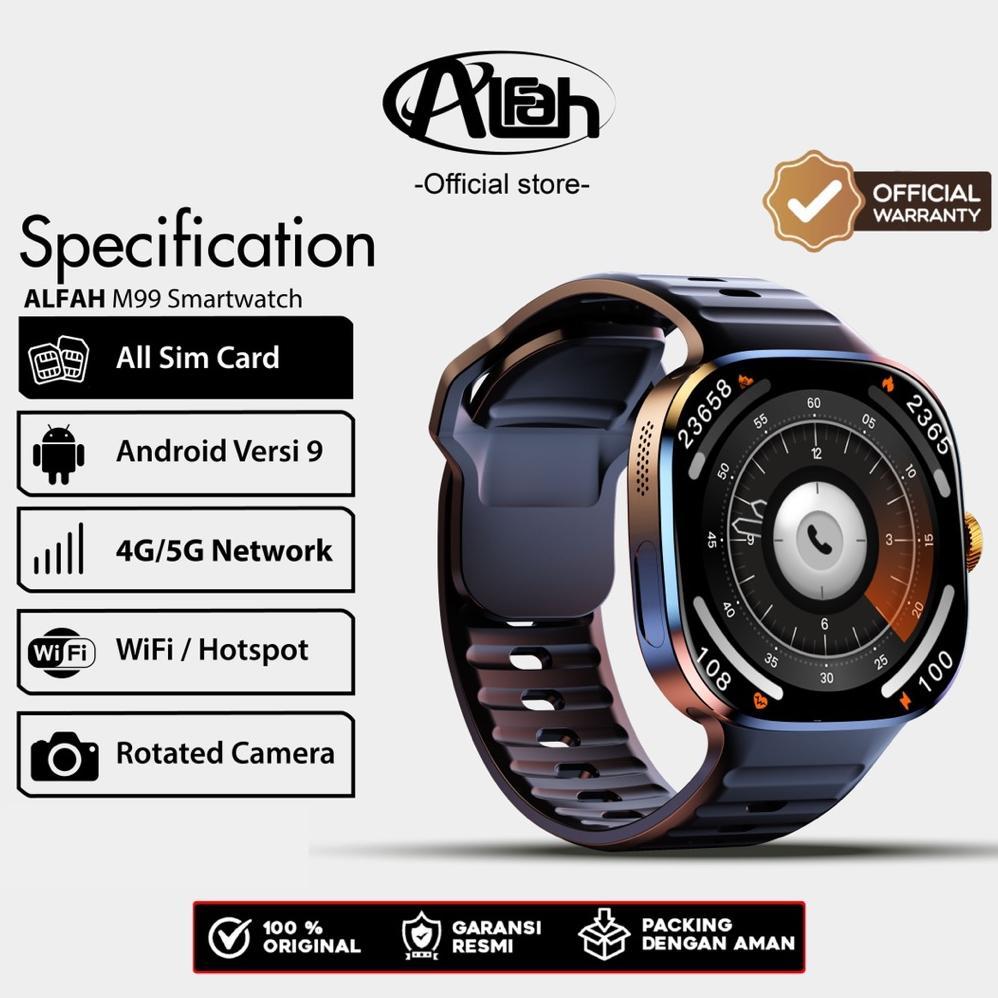 Hot Product Alfah - Smartwatch M99 Pro 4G/5G Amoled Display 2,4 Inchi Simcard 8/128Gb