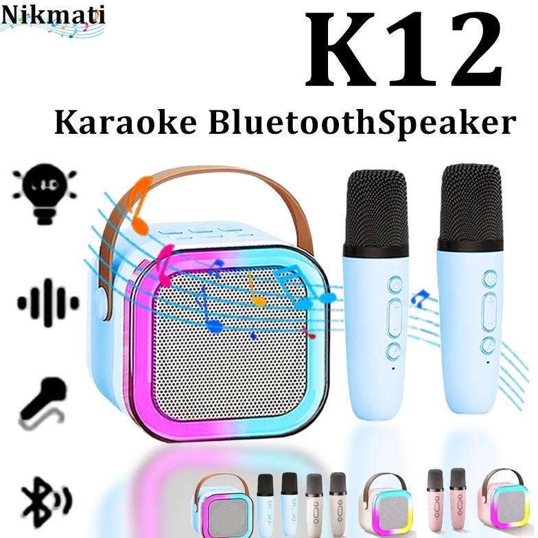 HOT PRODUCT [COD] Speaker Bluetooth Karaoke 2 Microphone Set Salon Bluetooth  Speaker Karaoke Mini P