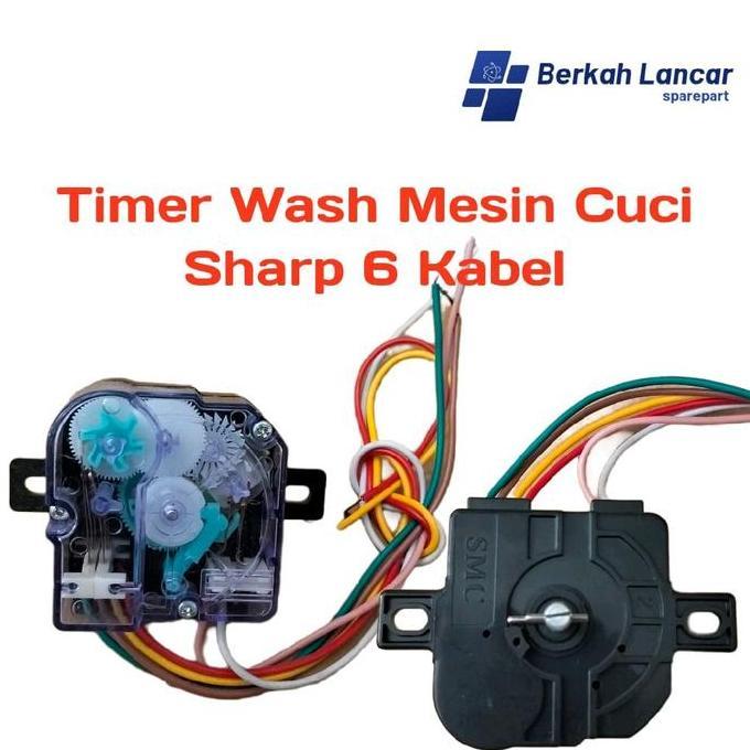 TIMER WASH MESIN CUCI SHARP 6 KABEL BARU