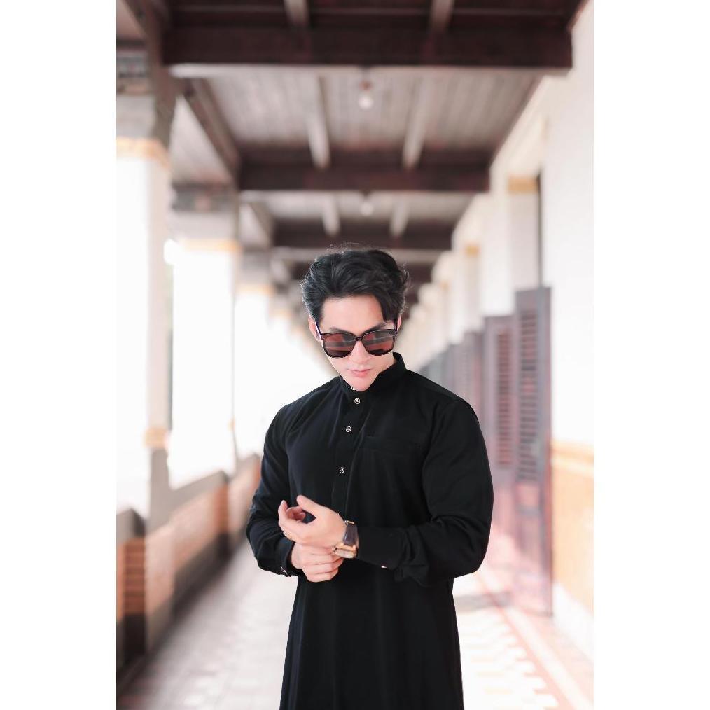 Terbaru Jubah Slimfit Pria Gamis Pria Slimfit Jubah Zayen Hitam Jubah Pria Muslim Jubba Model Terbar