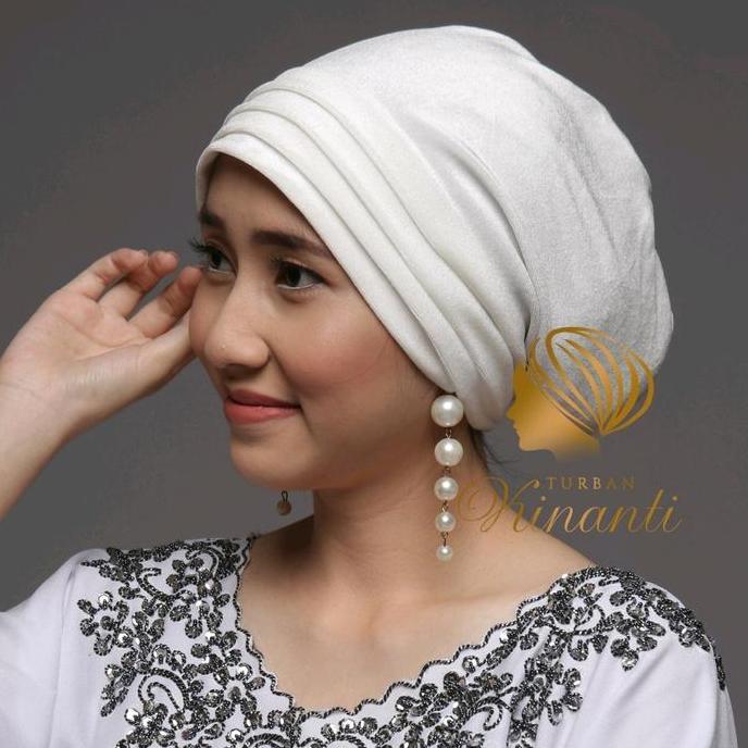 Parda- New- Turban Kinanti - Turban Instan Qiara Beludru/Turban Pesta/Velvet Turban