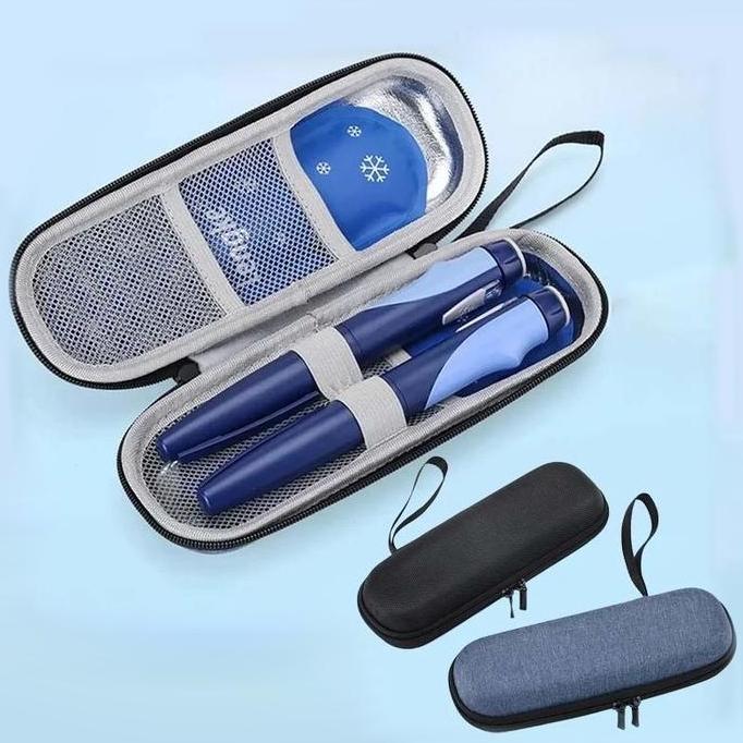1PC COOLER BAG MEDICINE COOLER BOX WITH 2 ICE PACKS PORTABLE INSULIN COOLING BAG INSULIN CASE PATIEN