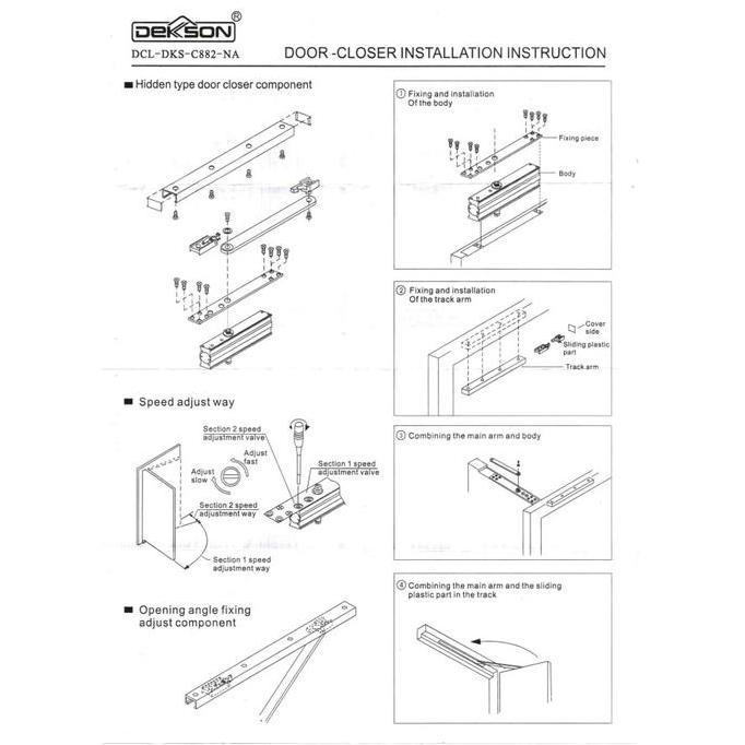 Miao- Door Closer Tanam Dekkson / Door Closer Concealed Dekkson 882 Na