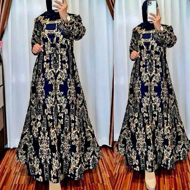 cuci gudang gamis sultan dewasa motif terbaru bahan katun (gamis new) cod