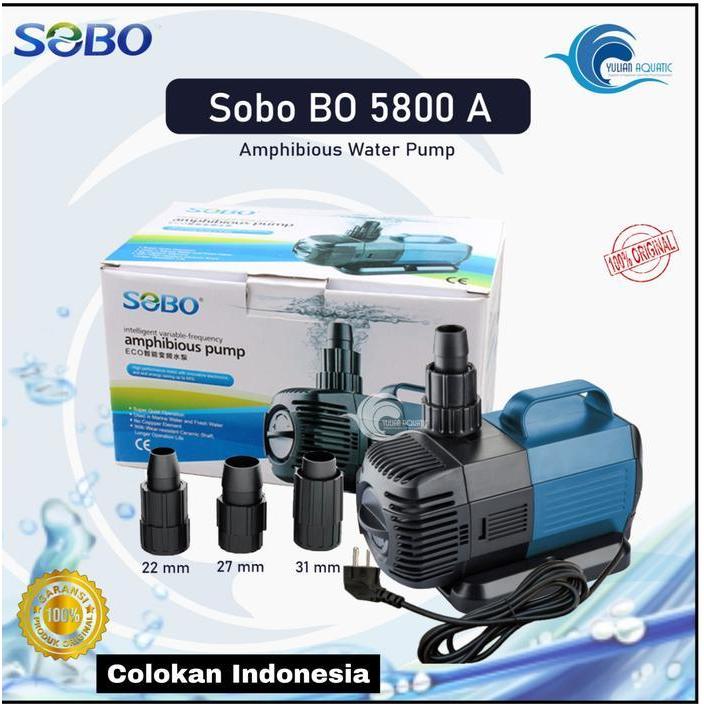 Sobo BO 5800A Pompa Aquarium Kolam Celup dan Darat SOBO BO 5800