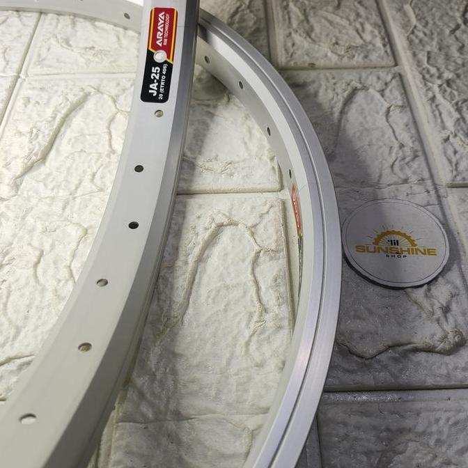 Rims Velg BMX 20 Murni ARAYA JA25 ETRTO 406 Lubang 36H Rim Alloy Single Wall Tapak Lebar Silver Sepe