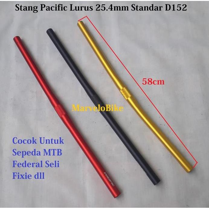 HandleBar Flat Bar Pacific Stang Sepeda Lipat MTB Pacific 25.4mm Lurus