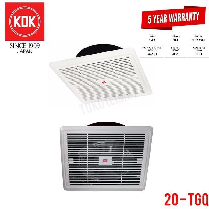 TERLARIS - Exhaust Fan KDK 20 TGQ 8" Ceiling Fan KDK Plafon KDK 20TGQ Hexos Fan