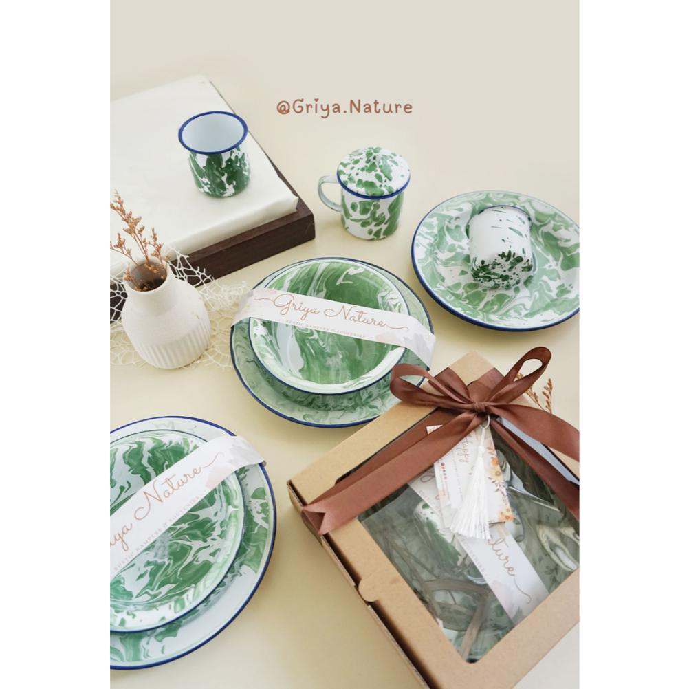 Diskon [Griya Nature] Kayshila Hampers | Kado Pernikahan /Hampers Set Mangkok + Piring + Mug Blirik 