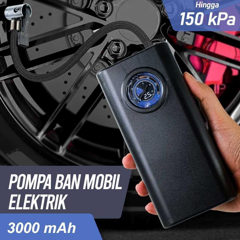 Terbaru Pompa Ban Elektrik Portable Kompresor Angin Ban Mobil Motor Wired Wireless 2400 Mah Cas Usb 